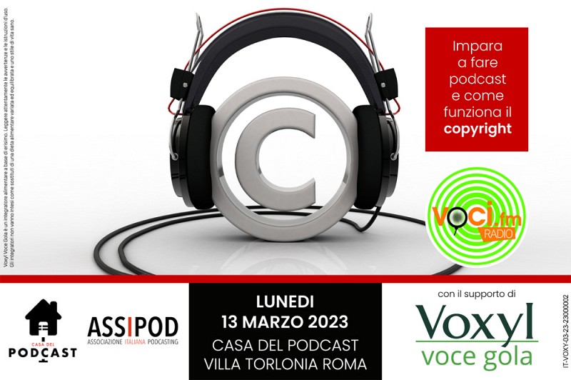 Voxyl Voce Gola, il 13 Marzo 2023 alla “Casa del Podcast” di Roma